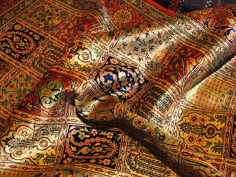 Authentic Persian carpet, a popular cultural souvenir from Iran